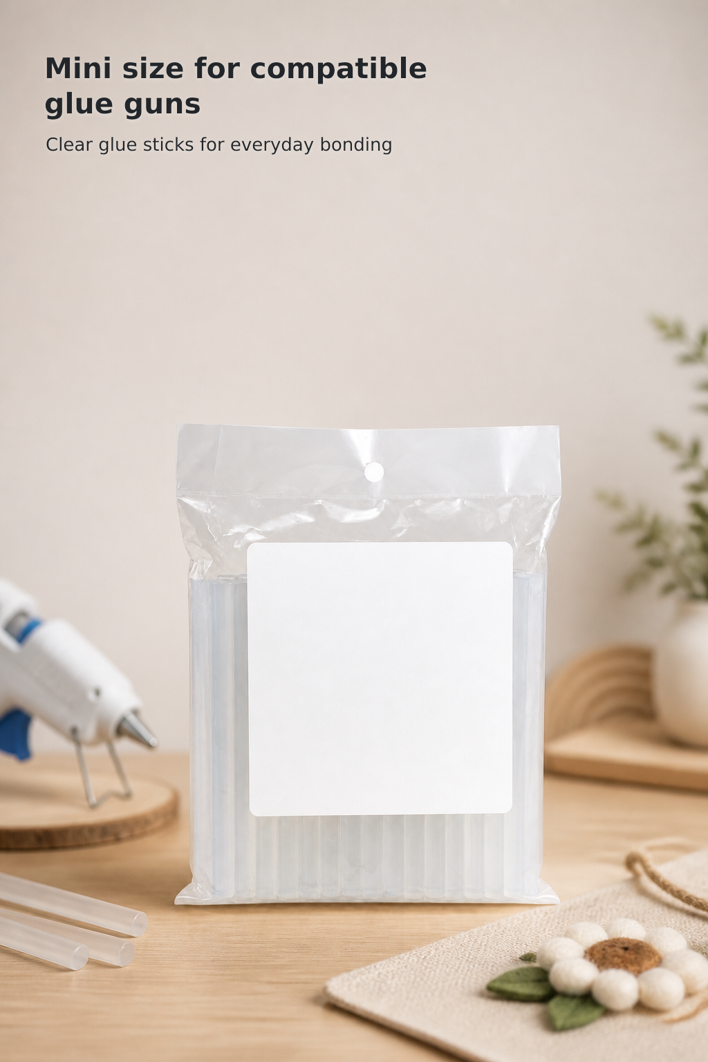 Clear glue sticks for everyday bonding